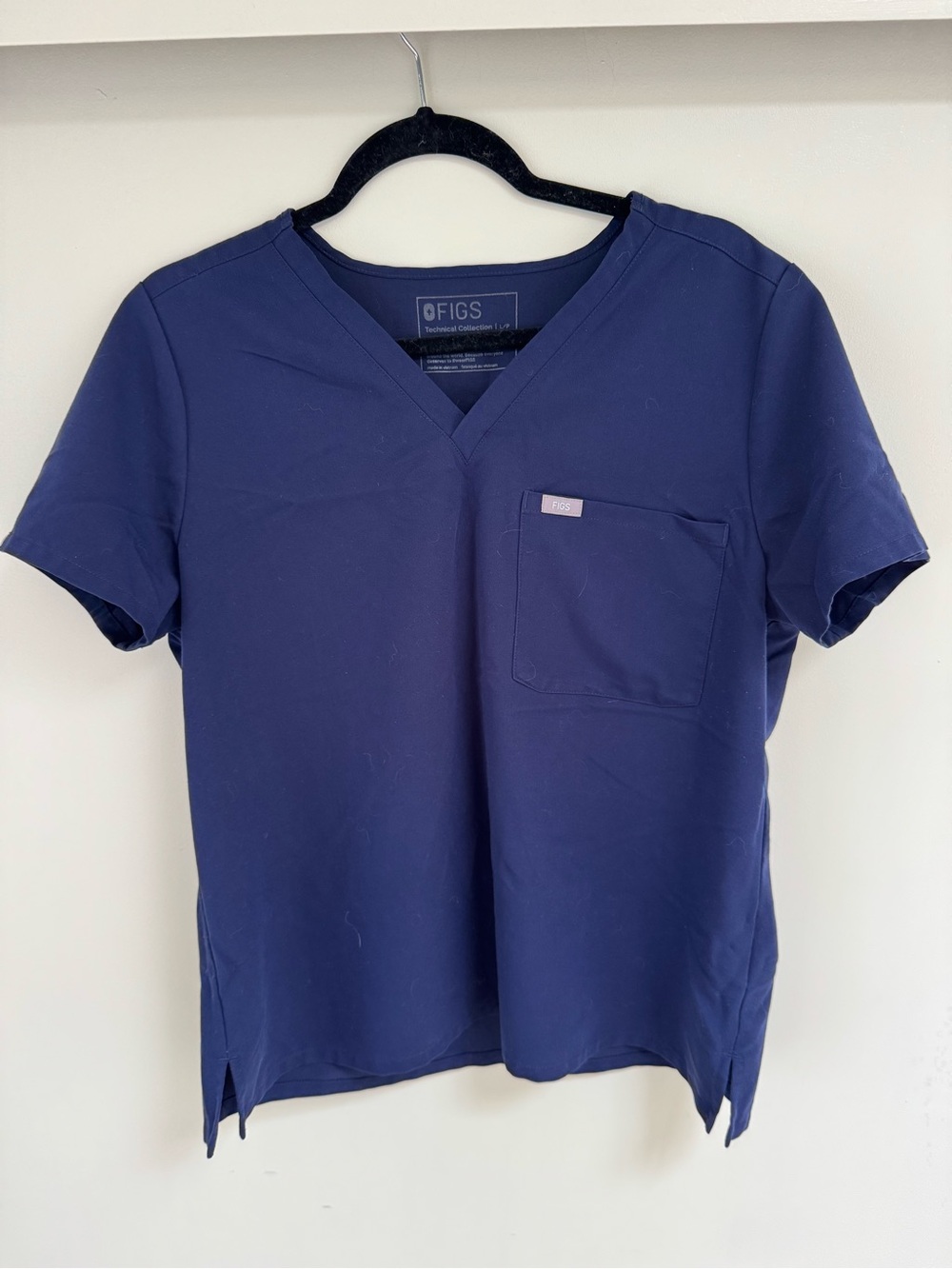 Women's Navy Petite Catarina™ - One-Pocket Scrub Top - L / Navy